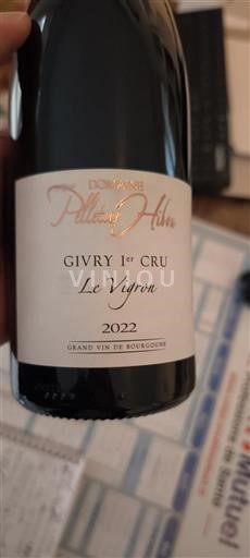 Bourgondië Givry Premier Cru Domaine Pilleboue Hibou Le Vigron 2022