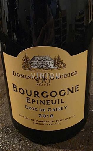 Burgund Bourgogne Epineuil Dominique Gruhier Côte de Grisey 2018