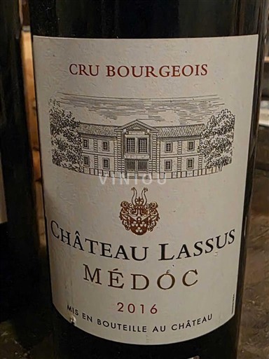 Wines Rouge sec Château Lassus 2016 France Bordeaux Médoc AOC