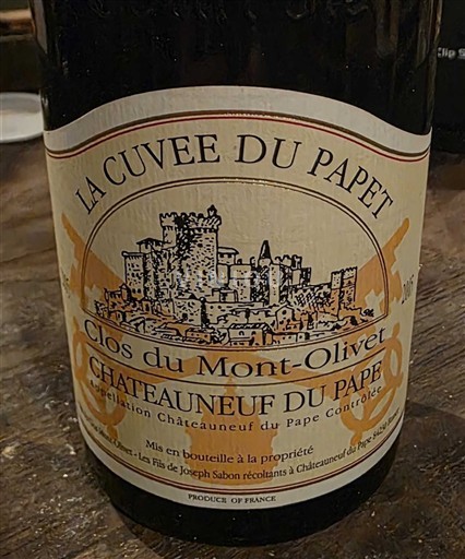 Vale do Ródano Châteauneuf-du-Pape Clos du Mont-Olivet La du Papet 2005
