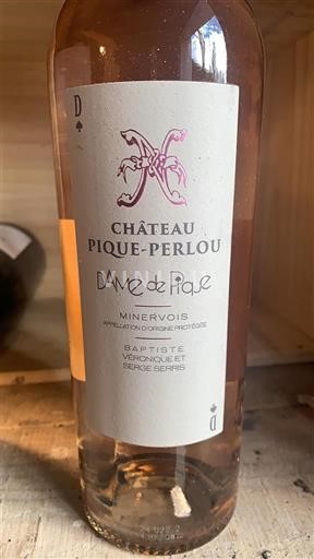 Wines Rosé sec Dame de Pique Château Pique-Perlou 2023 France Languedoc Minervois AOC