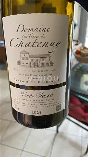 Bourgondië Viré-Clessé Domaine S Terres de Chatenay Terroir de Quintaine 2024