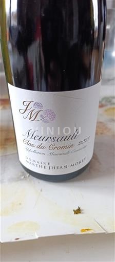 Burgundi Meursault Domaine Marthe Jehan-Morey Clos du Cromin 2021