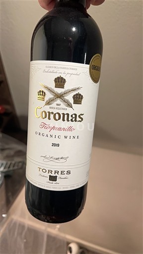 Catalunha Torres Coronas Tempranillo Organic 2019