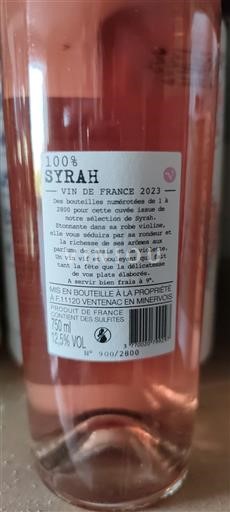 Vinos Rosé sec Syrah Ventenac en Minervois 2023 Francia Languedoc Minervois AOC
