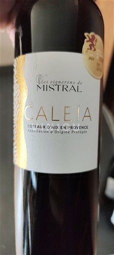 Provence Coteaux d'Aix-en-Provence Les vignerons de Mistral Caleia 2022