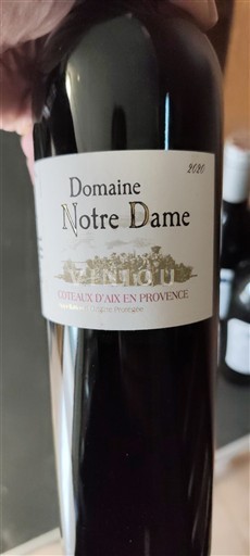Provence Coteaux d'Aix-en-Provence Domaine Notre Dame 2016