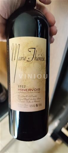 Vine Rouge sec Marie Thérèse 2022 Frankrig Languedoc Minervois AOC