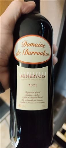 Vinos Rouge sec Domaine Barroubio 2021 Francia Languedoc Minervois AOC