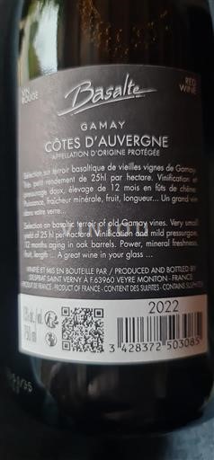 Loire Valley Côtes d'Auvergne Pierre Goigoux Basalte 2022