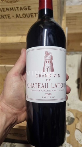 Vin Rouge sec Grand Vin Château Latour 2008 France Bordeaux Pauillac AOC Grand Cru