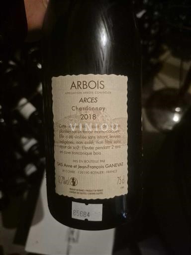 Jura Arbois Domaine Ganevat Arces 2018