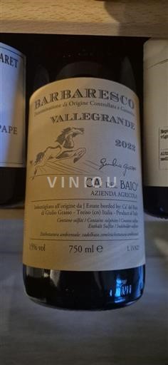 Piëmont Barbaresco Ca' del Baio Vallegrande 2022