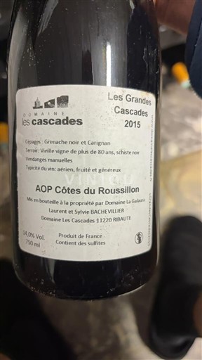 Roussillon Côtes-du-Roussillon Domaine Les Cascades Les Grandes Cascades 2015