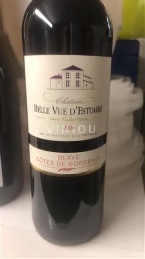 Viner Rouge sec Cuvée Vieilles Vignes Château Belle Vue d’Estuaire 2020 Frankrike Bordeaux Blaye-Côtes-de-Bordeaux AOC