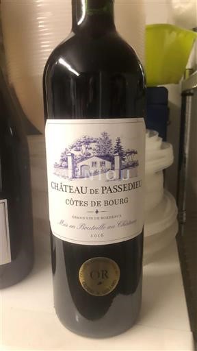Vina Rouge sec Château Passedieu 2016 Francija Bordeaux Côtes-de-bourg AOC