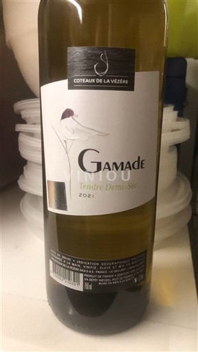 Lounais-Ranska Corrèze Coteaux de la Vézère Gamade Tendre Demi-Sec 2021