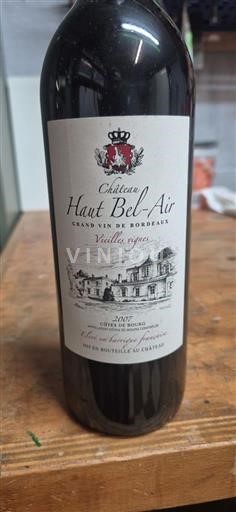 Bordeaux Château Haut Bel-Air Vieilles vignes 2007