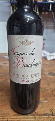 Bordeaux Bordeaux superiore Marquis de Baudricourt 2015