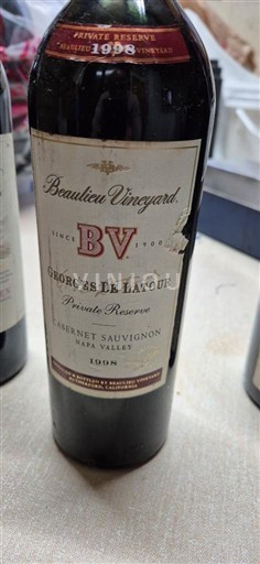 California AVAs Napa Valley Beaulieu Vineyard Georges De Latour Private Reserve 1998