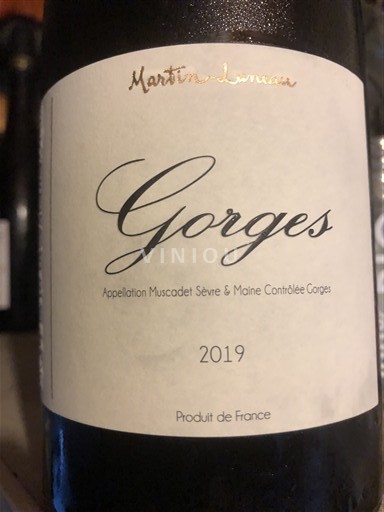 Loire Valley Muscadet Sèvre et Maine Domaine Martin-Luneau Gorges 2019