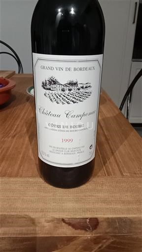 Burdeos Côtes-de-bourg Château Campeau 1999