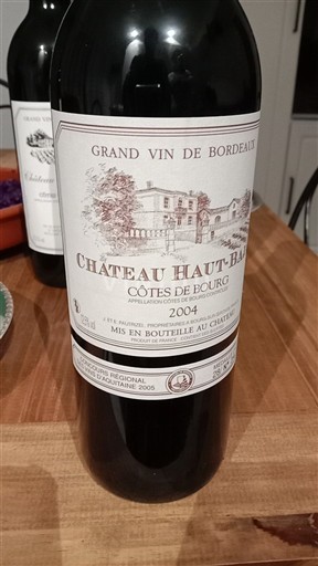 Burdeos Côtes-de-bourg Château Haut-Bard 2004