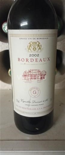 Bordeaux Vignobles Dumont et Fils 2002