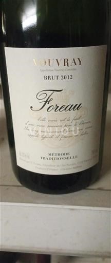 Valle della Loira Vouvray Foreau 2012