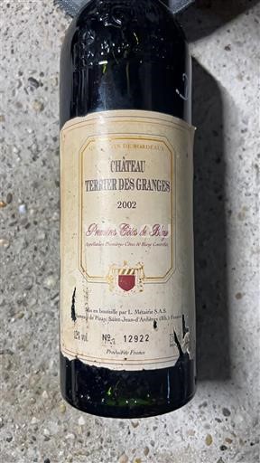 Bordeaux Niet gespecificeerd Château Terrier des Granges 2002