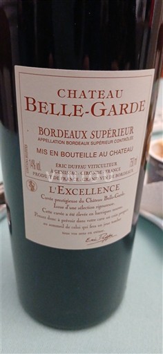 Bordeaux Bordeaux superiore Château Belle-Garde 2018