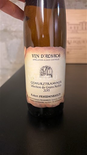 Vin Blanc liquoreux Robert Fruhdenreich 2013 France Alsace Vin de France Sélection de Grains Nobles