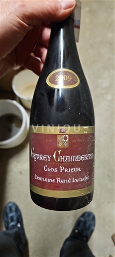 Borgonha Gevrey-chambertin Premier Cru Domaine René Leclerc Clos Prieur 2009