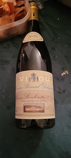Borgonha Beaune Premier Cru Domaine Bernard Delagrange Les Boucherottes 1er Cru 2020