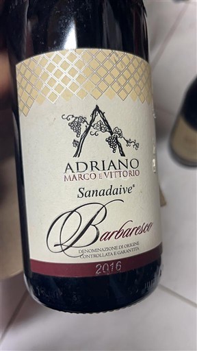 Piëmont Barbaresco Adriano Marco e Vittorio Sanadaive 2016