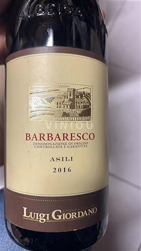 Piemont Barbaresco Luigi Giordano Asili 2016