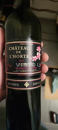 Languedok Corbières Château L'Horte Réserve Spéciale 2011