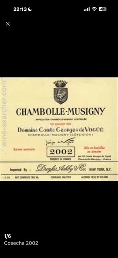 Burgundy Chambolle-Musigny Domaine Comte Georges de Vogüé 2022