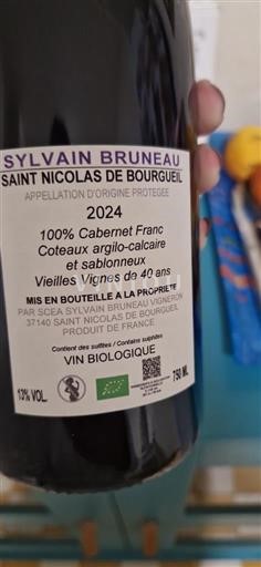Valle della Loira Saint-Nicolas-De-Bourgueil Sylvain Bruneau Vieilles Vignes de 40 ans 2024