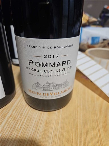 Bourgogne Pommard Premier Cru Henri de Villamont Clos de Verger 2017