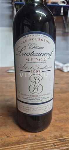 Bordeaux Médoc Château Lousteauneuf Art et Tradition 1998