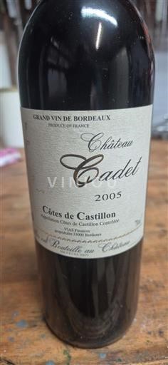 Bordeaux Niet gespecificeerd Château Cadet 2005