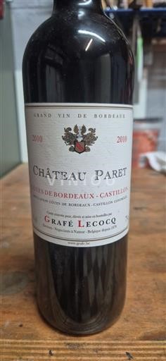 Bordeaux Niet gespecificeerd Château Paret 2010