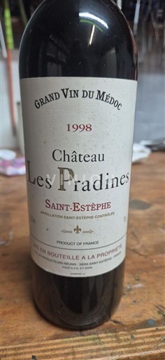 Bordeaux Saint-Estèphe Château Les Pradines 1998