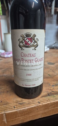 Bordeaux Saint-Émilion Grand Cru Château Grand Pontet Guadet 1988