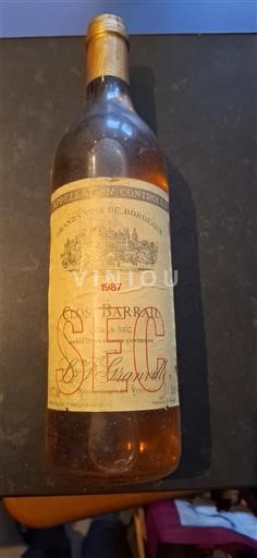 Bordéus Graves Clos barrail Sec 1987