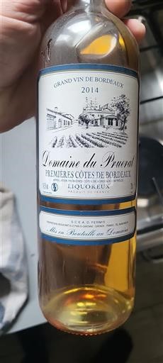 Bordeaux Premières-côtes-de-bordeaux Domaine Prourat 2014