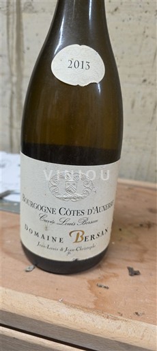 Wines Blanc sec Cuvée Louis Bersan Domaine Bersan 2013 France Burgundy Burgundy Côtes d'Auxerre AOC
