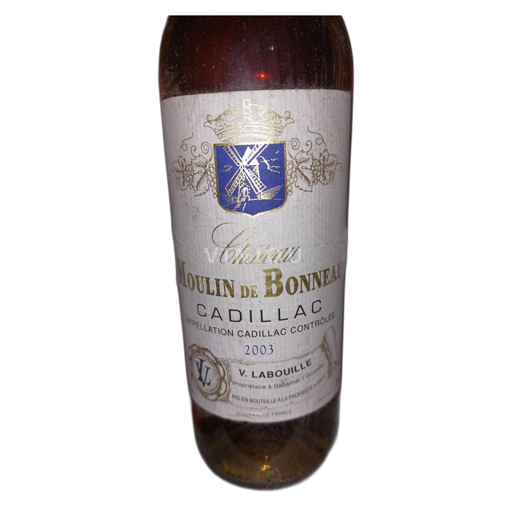 Bordeaux Cadillac Château Moulin de Bonneau Sauternes 2003