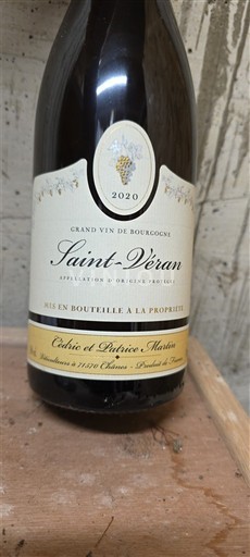 Wines Blanc sec Cédric et Patrice Martin 2020 France Burgundy Saint-Véran AOC